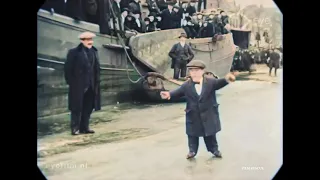 1917 Skating Event in Holland Gouda - old video in color