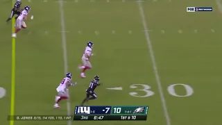 Daniel Jones Trips on 80-yard Run | Giants vs. Eagles 2020 Highlights