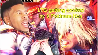 Street Fighter 6 - LTG Low Tier God getting cooked by 3 Platinum Ken | July 10 & 14, 2023