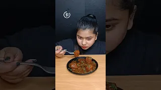 60 SECOND Manchurian Challenge | Spicy🔥Manchurian Eating #shorts #foodchallenge