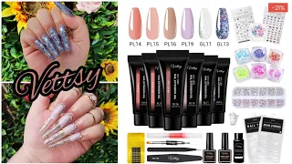 VETTSY Polygel kit! Super easy nails for beginners, two different methods of polygel application!