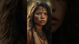 Generation of beautiful Native American model woman via Midjourney - Part 1