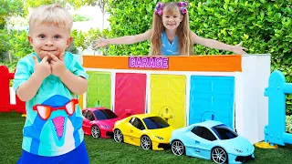 Diana and Roma Helping Oliver Find His Lost Toy Cars Adventure