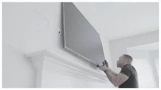 How to Install THE SAMSUNG FRAME TV with IN-WALL BOX || Above Fireplace || NO WIRES! || (DIY)