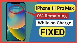 FIX iPhone 11 Pro Max 0% Remaining Charging Problem || Fix Charging Stuck ON 0% Tested