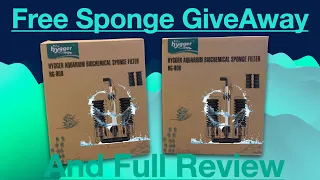 #hygger  Full Review And #giveaway  Video Sponge Filter, Aquarium Filter Double Sponge