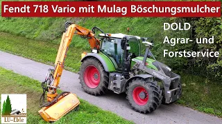 Landschaftspflege | Fendt 718 Vario und MULAG Böschungsmulcher | DOLD Agrar- und Forstservice