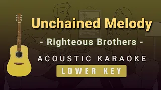 Unchained Melody - Righteous Brothers(Lower Key Acoustic Karaoke)