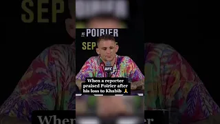 This moment between a reporter and Poirier 🙏