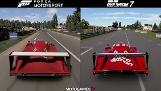 Forza Motorsport (2023) vs Gran Turismo 7 - Toyota GT-One (TS020) at Circuit de la Sarthe