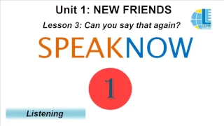 SPEAKNOW 1 - UNIT 1 CD