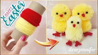 ✅ AMAZING EASTER IDEA! Chicken Pom Pom Making Idea ~DIY Pom Pom Chick~ How to Make Wool Chick 🐥