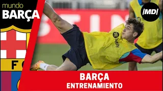 El Barça se entrena con vistas al Mallorca y la presencia de Marc Casadó del filial