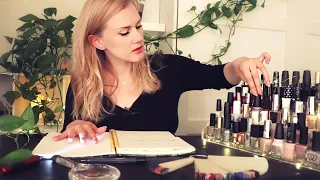 Nailpolish Cataloging ASMR 💅 Page Flipping • Unintelligible Whispers • Listen While Study • Ambient