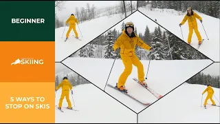 5 ways to stop on skis FOR BEGINNERS