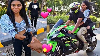 Picked Up Random School Girl on Zx10r Superbike💕|Unexpected Pyaar|Z900 Rider