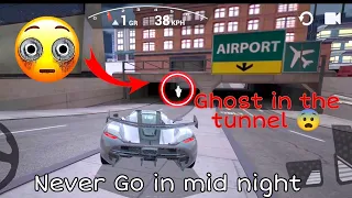 Ghost in dark tunnel found during mid night car driving