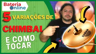 5 Variações de CHIMBAL 🥁 Deixe seu GROOVE + BONITO 🔥 Variações de Hi-hat na bateria 🥁🎵