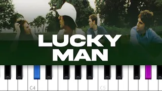 The Verve - Lucky Man (piano tutorial)