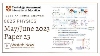 IGCSE Physics Paper 23 - May/June 2023 - 0625/23/M/J/23 SOLVED