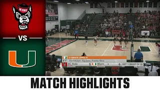 NC State vs. Miami ACC Volleyball Highlights (2023)