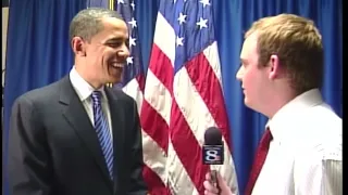 Barack Obama visits UW-Eau Claire - February 2008 - Bart Winkler reports for NewsChannel 8 WKBT