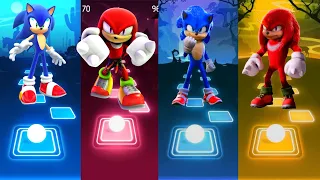 Sonic vs Knuckles vs Sonic The Hedgehog vs Knuckles The Echidna - Tiles Hop EDM!!