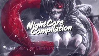 Nightcore - MERO – Ben Elimi Sana Verdim | NightCore Compilation | Bassboost | Remix