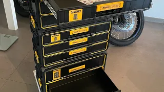 DeWalt Toughsystem 2.0 with drawers stacking system and my tools & electric tools.