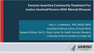 GAINS Webinar- Bringing Forensic-Assertive Community Tx (FACT) to Local Behavioral Health Systems