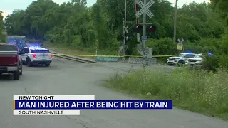 Man injured after being hit by train