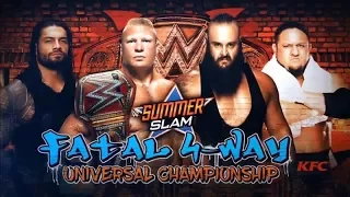 WWE SUMMERSLAM Brock Lesner vs Samoa Joe VS Braun Strowman VS Roman Reigns full Match