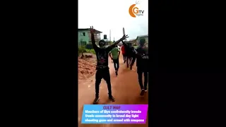 CULT WAR: Members of Eiye confraternity shooting guns in broad day light. Subscribe to our channel