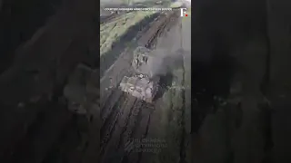 Footage Shows Ukrainian Loitering Munition Drone Attacking Military Equipment