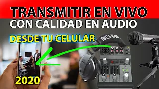 🔴 Transmitir EN VIVO con BUEN audio DESDE CELULAR - 2020