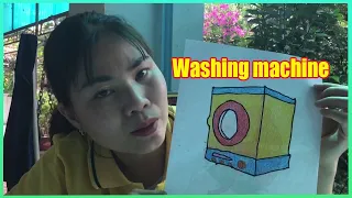 Color the drawing: washing machine