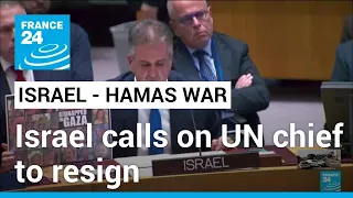 Israel calls on UN chief to resign over Gaza comments • FRANCE 24 English