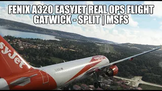 Easyjet A320 Live Real Ops - Gatwick to Split | Fenix A320 - VATSIM & MSFS 2020