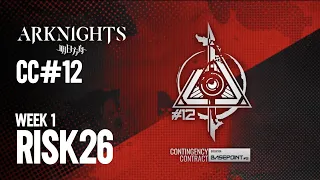 [Arknights] CC#12 Basepoint | Nameless Sanctuary | Risk 26 Max week 1