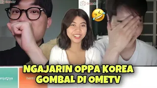 REAKSI LUCU COWOK KOREA DENGERIN GOMBALAN CEWEK INDO 😂 #ometv #omegle