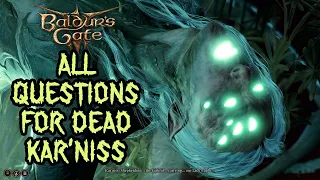 Baldur's Gate 3 - Cast Speak with Dead Spell on Drider, Kar'Niss 🕷 (All Questions)