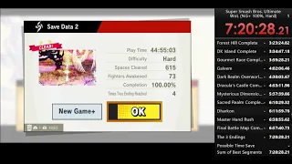 Super Smash Bros. Ultimate - World of Light (NG+ 100%, Hard) 7:20:28 (WR as of 9/15/20)