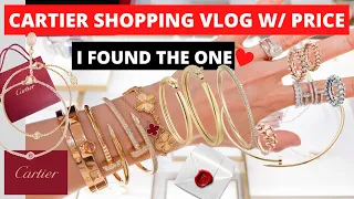 CARTIER SHOPPING VLOG WITH PRICE | Cartier juste un clou bracelet, panthere de cartier, d'amour etc