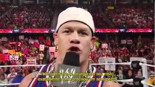 John Cena Raps Returns Legendado Raw 12/03/12