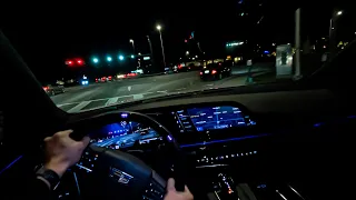 2022 Cadillac Escalade 4K Night Drive ASMR (3D Audio)