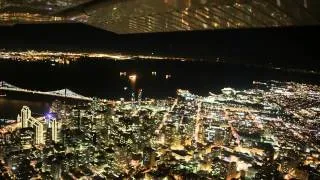 Epic night flight over San Francisco