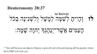 Deuteronomy 28 -- Hebrew Bible Speaker with English Captions