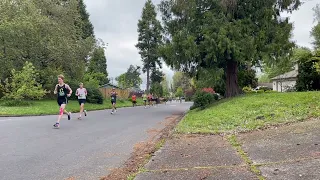 2022 Eugene Marathon at Mile 20.8: First Hour of Runners at 4x Speed