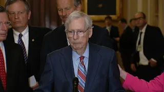 Watch: Sen. Mitch McConnell appears to freeze during presser