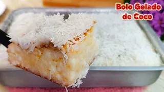 Fofo e Molhadinho - Bolo Gelado de Coco fácil e rápido de fazer!